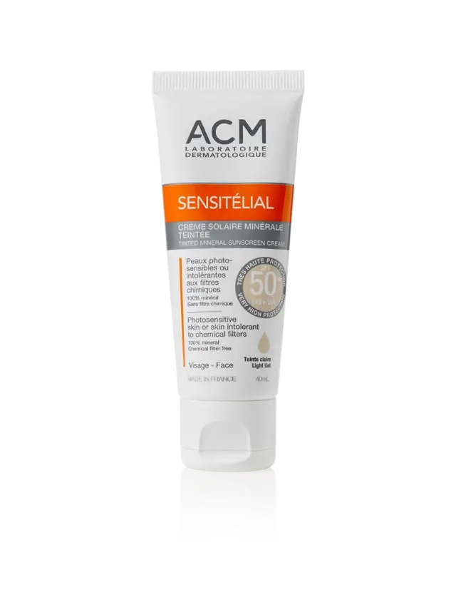 Acm Sensitelial Tinted Mineral Sunscreen Cream SPF50+ Açık Renk 40 ml - 1