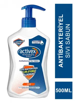 OUTLET - Activex Aktif Antibakteriyel Sıvı Sabun 500 ml - Activex