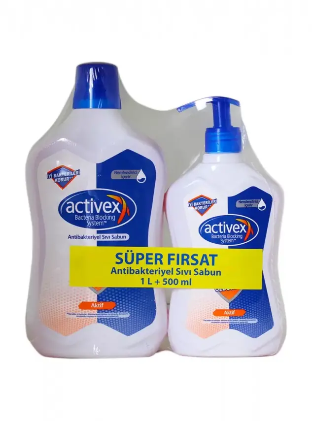 Activex Antibakteriyel Sıvı Sabun Aktif 1000 + 500 Ml - 2