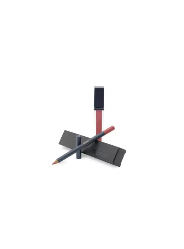 Aden Liquid Lipstick + Lipliner Pencil Set - 13 Sweet Peach - - Aden