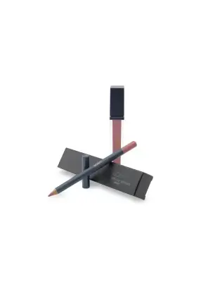 Aden Liquid Lipstick + Lipliner Pencil Set - 25 Chinchilla - - Aden