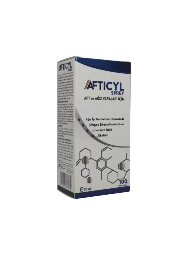 Afticyl Sprey - Aft ve Ağız Yaraları - 20ml - Arya