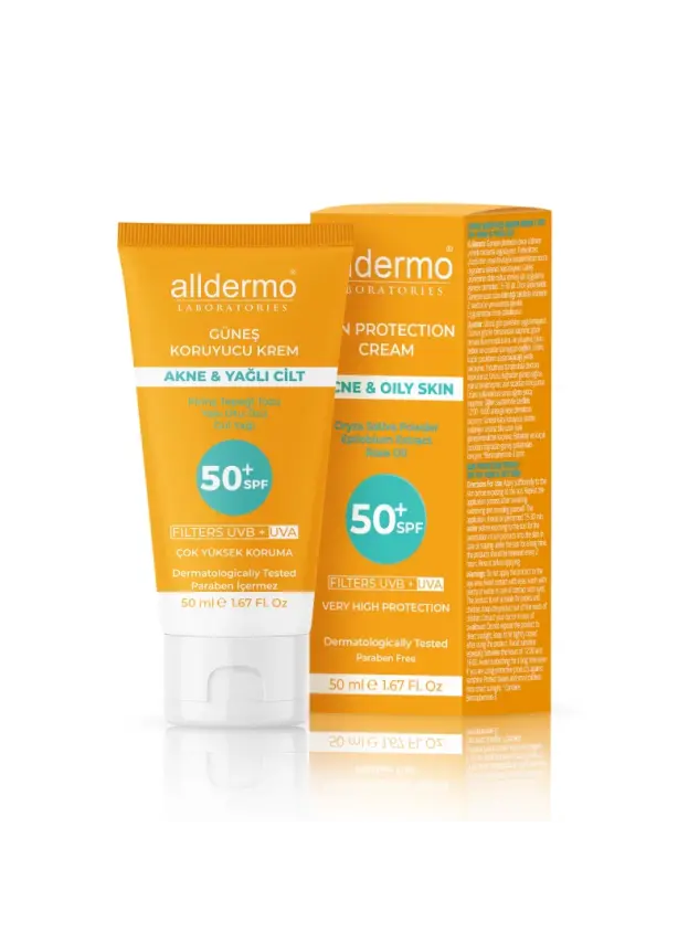 Alldermo Akne & Yağlı Cilt Güneş Koruyucu Krem SPF 50+ 50 ml - 2