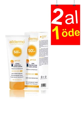 Alldermo Çocuk Güneş Losyonu SPF50 200 ml - 2AL1ÖDE - 1