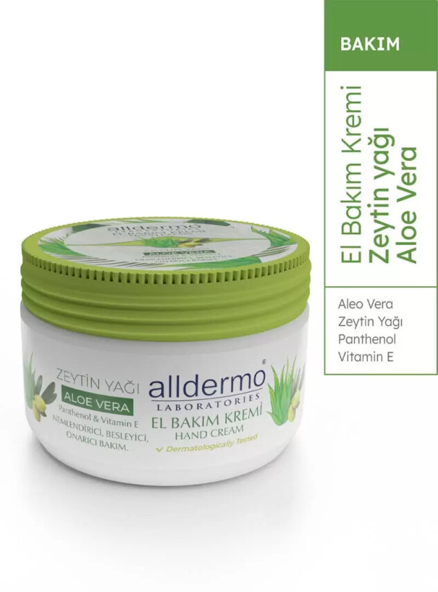 Alldermo El Bakım Kremi - Aloe Vera - 250 ml - Alldermo