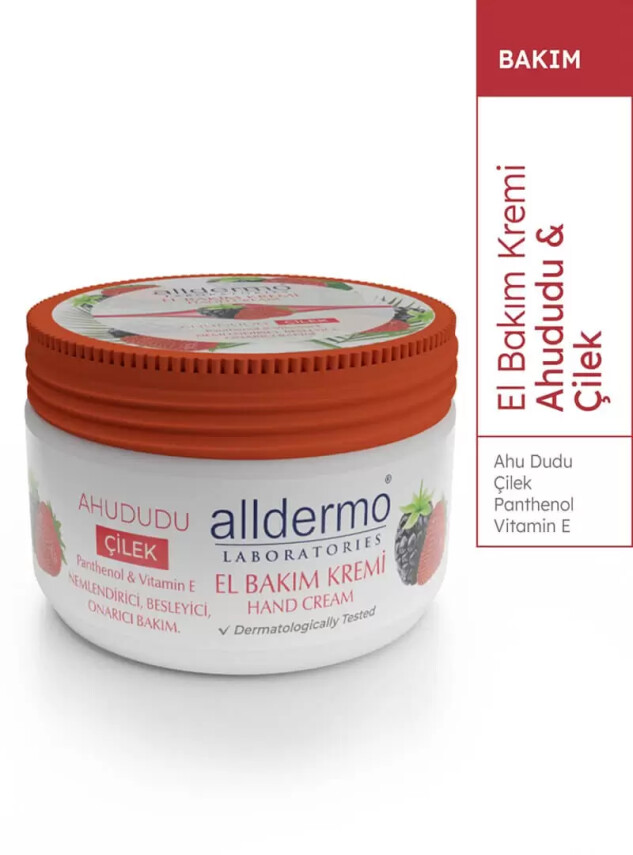 Alldermo El Bakım Kremi - Çilek - 250 ml - Alldermo