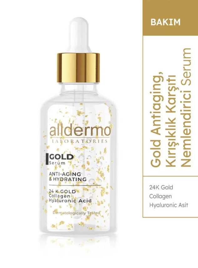 Alldermo Gold Serum - Kırışıklık Karşıtı & Nemlendirici - 30 ml - Alldermo