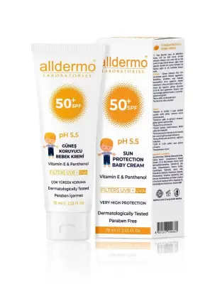 Alldermo Güneş Koruyucu Bebek Kremi SPF 50+ 75 ml - 2