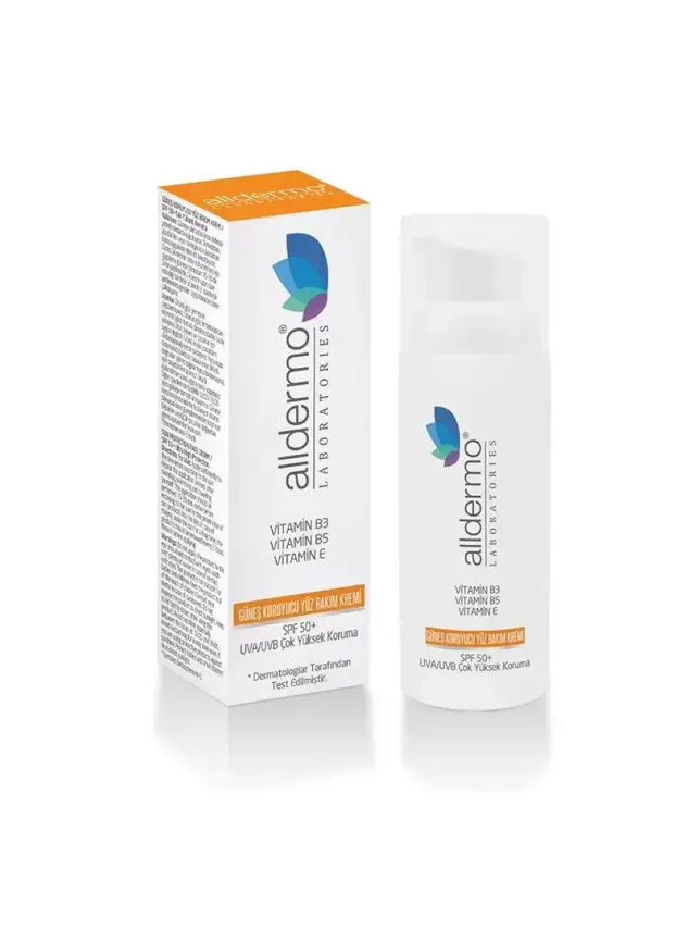 Alldermo Güneş Koruyucu Yüz Bakım Kremi SPF50+ 50 ml - 1