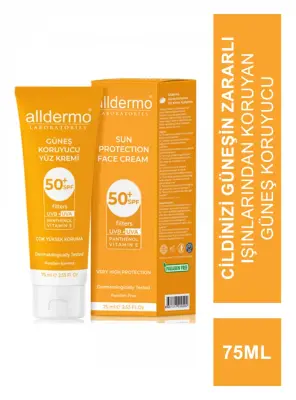 Alldermo Güneş Koruyucu Yüz Kremi SPF50+ 75 ml - Alldermo
