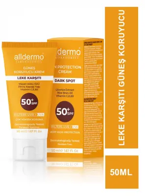 Alldermo Leke Karşıtı -Dark Spot- Güneş Koruyucu Krem SPF 50+ 50 ml - 2