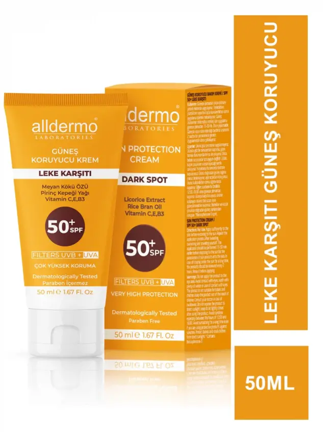 Alldermo Leke Karşıtı -Dark Spot- Güneş Koruyucu Krem SPF 50+ 50 ml - 2