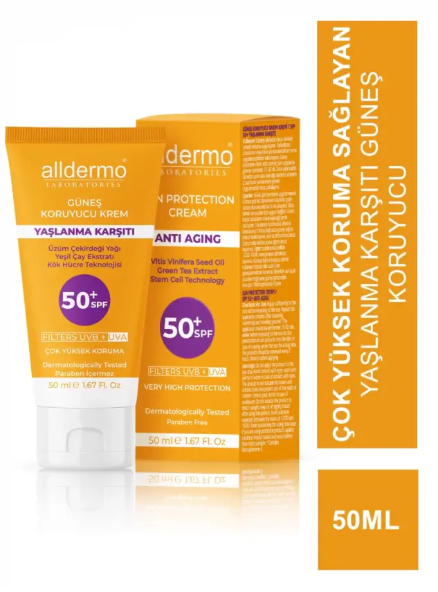 Alldermo Yaşlanma Karşıtı Güneş Koruyucu Krem SPF 50+ 50 ml - 2