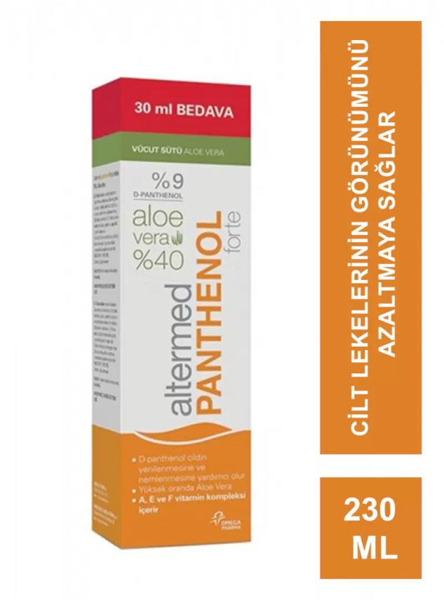 Altermed Panthenol Forte Vücut Sütü Aloe Vera %9 230 ml - Altermed Panthenol
