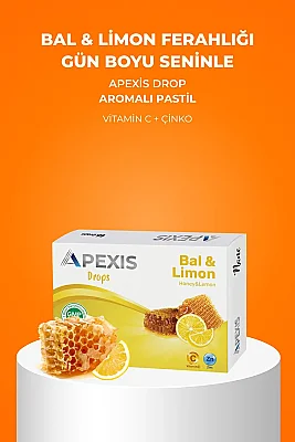 Apexis Drops Bal ve Limon Aromalı Pastil 16 Adet - 2