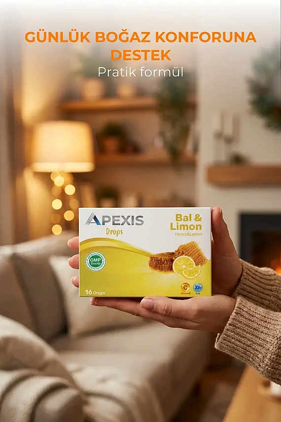 Apexis Drops Bal ve Limon Aromalı Pastil 16 Adet - 4