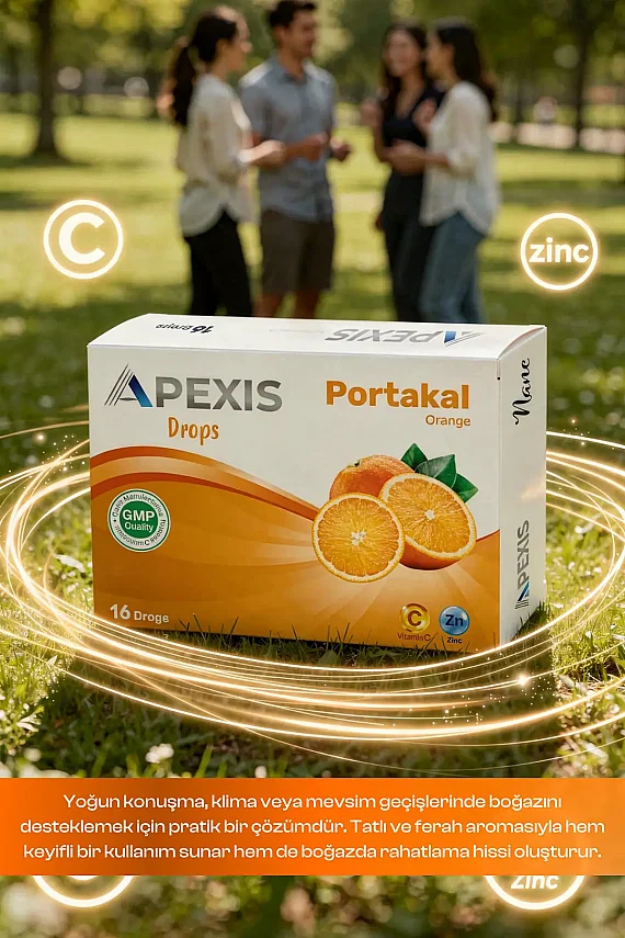 Apexis Drops Portakal Aromalı Pastil 16 Adet - 5