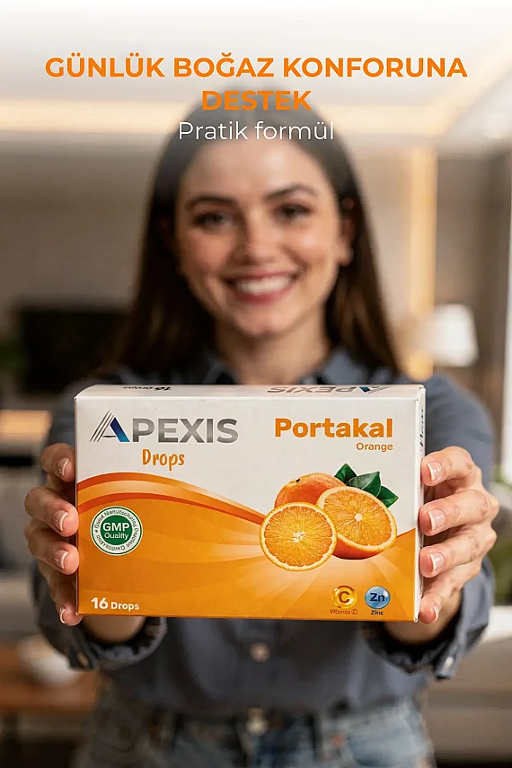 Apexis Drops Portakal Aromalı Pastil 16 Adet - 3