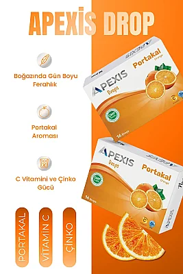 Apexis Drops Portakal Aromalı Pastil 16 Adet - 4
