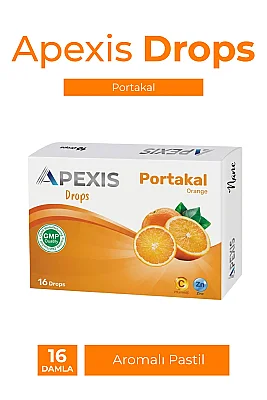 Apexis Drops Portakal Aromalı Pastil 16 Adet - Apexis