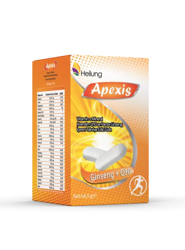 Apexis Vitamin + Mineral Koenzim Q10 ve Panax Ginseng 30 Tablet - 2