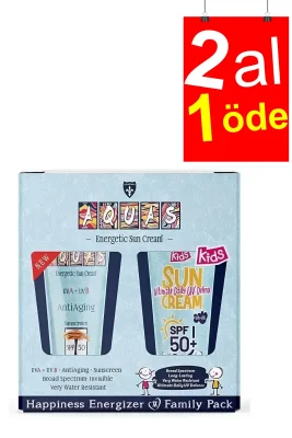 Aquas Güneş Kremi Spf50+ 2'li Aile Paketi - 2AL1ÖDE - 1