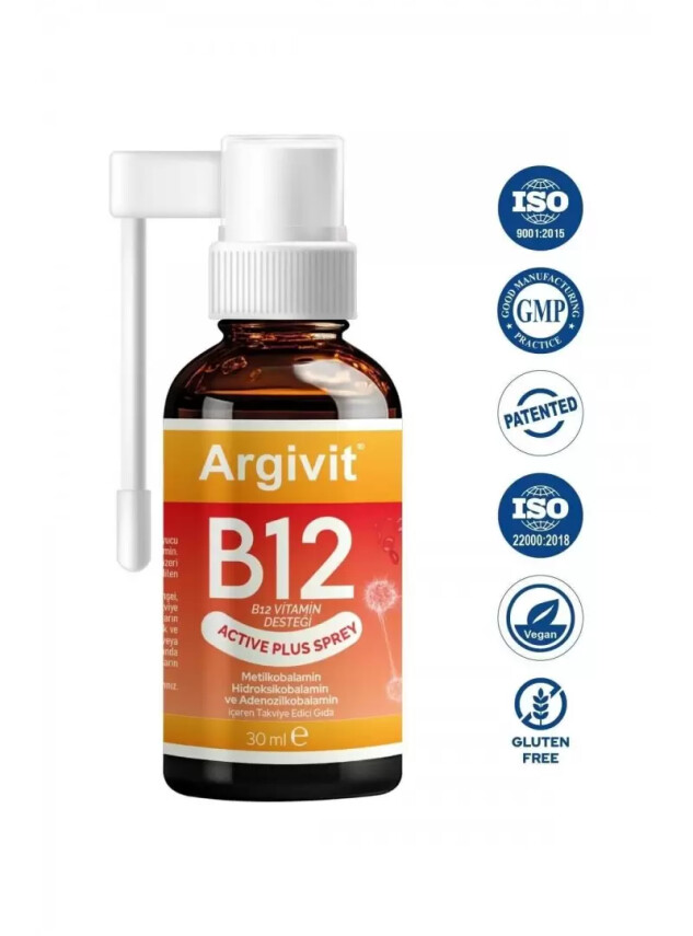 Argivit Active Plus B12 Sprey 20ml - HEKİM