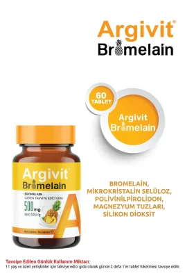 Argivit Bromelain 500mg 60 Tablet - HEKİM