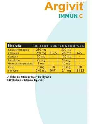 Argivit İmmun C Şurup 150 ml - 3