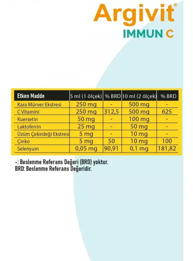Argivit İmmun C Şurup 150 ml - 3