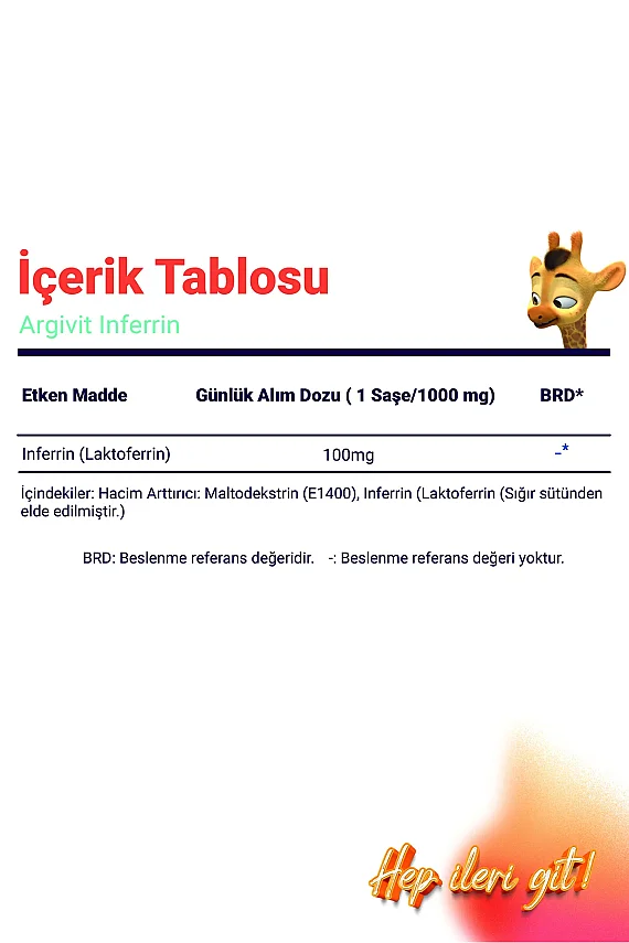 OUTLET - Argivit Inferrin Lactoferrin 10 Saşe - 2