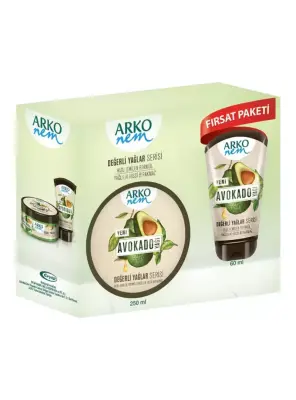 Arko Nem Değerli Yağlar Avokado Krem 250ml + 60ml Set - Arko