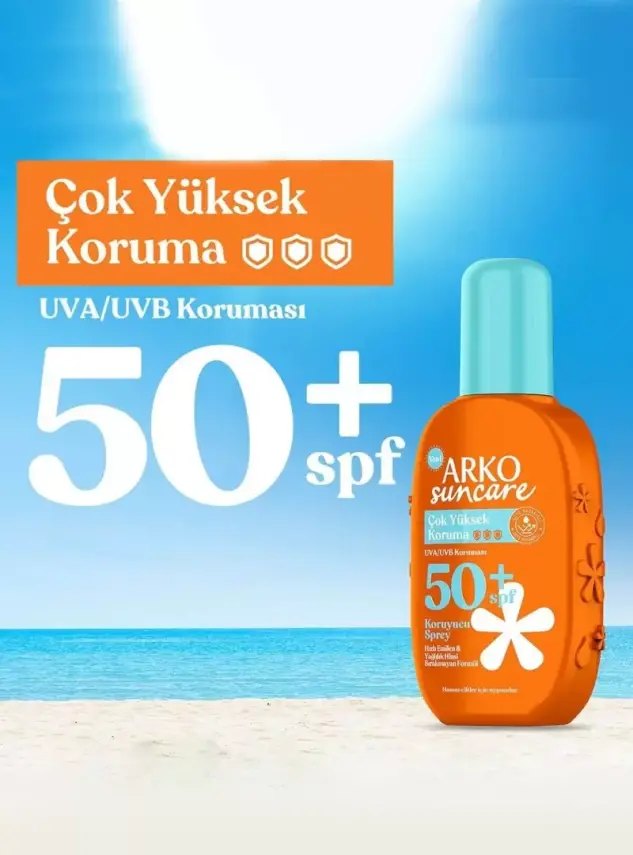 Arko Suncare Spf50 Çok Yüksek Korumalı Vücut Güneş Spreyi 200 ml - 2