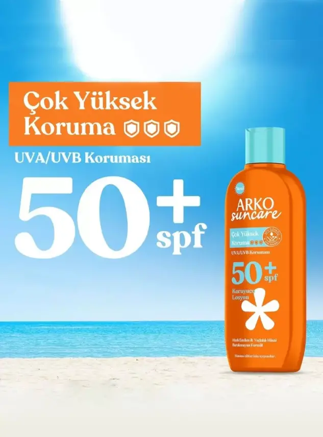 Arko Suncare Spf50 Yüksek Korumalı Vücut Güneş Losyonu 200 ml - 3