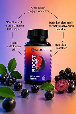 Aroxir Boost Bağışıklık Sistemine Destek Takviye Edici Gıda 30 Kapsül - 3