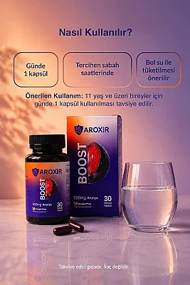 Aroxir Boost Bağışıklık Sistemine Destek Takviye Edici Gıda 30 Kapsül - 7