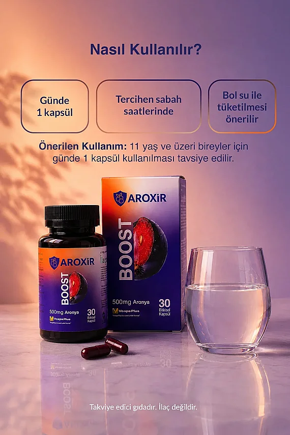 Aroxir Boost Bağışıklık Sistemine Destek Takviye Edici Gıda 30 Kapsül - 7