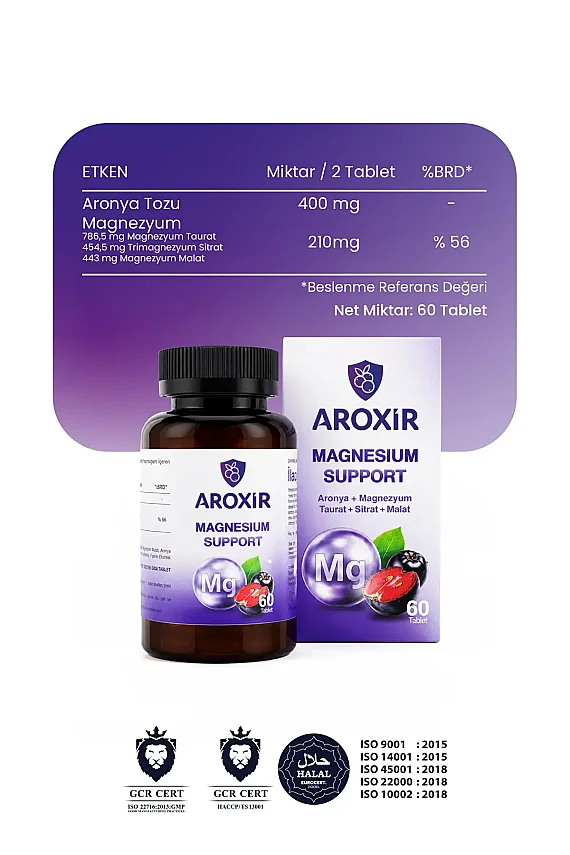 Aroxir Magnesium Support Günlük Destek 60 Tablet - 2