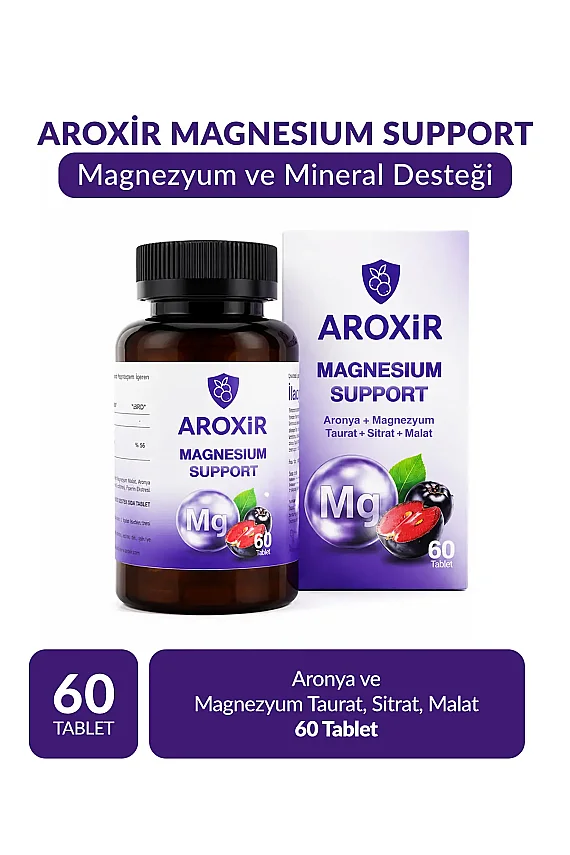 Aroxir Magnesium Support Günlük Destek 60 Tablet - 1