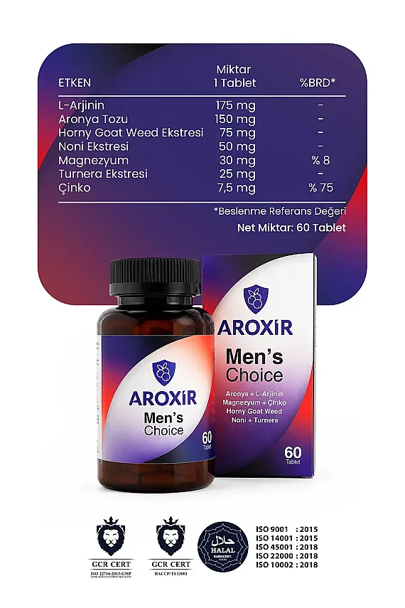 Aroxir Men's Choice Erkek Sağlığı Aronya 60 Tablet - 2