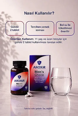 Aroxir Men's Choice Erkek Sağlığı Aronya 60 Tablet - 5