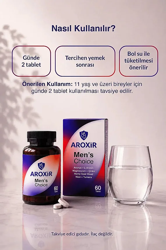 Aroxir Men's Choice Erkek Sağlığı Aronya 60 Tablet - 5
