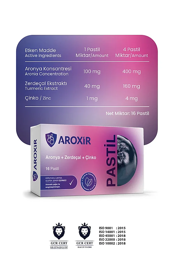 Aroxir Pastil Solunum Yollarını Rahatlatıcı 16'lı Pastil - 1