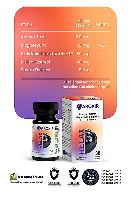 Aroxir Relax Stres ve Uyku Desteği 30 Kapsül - 2