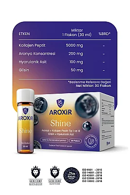 Aroxir Shine Cilt Sağlığına Destek Collogen I-III, Aronya 30x30 ml - 2