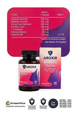 Aroxir Women's Choice Kadın Sağlığı Aronya 60 Kapsül - 2