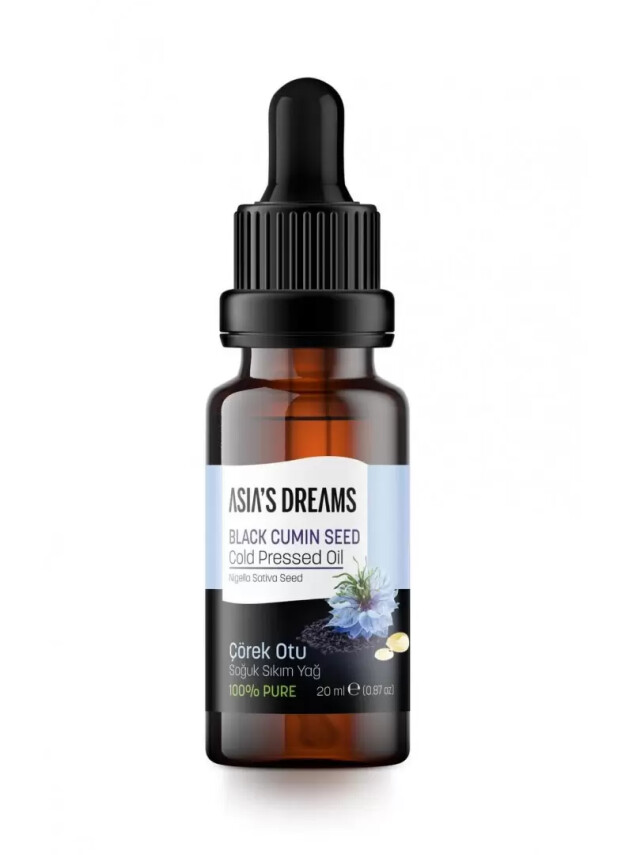 Asia's Dreams Çörek Otu Soğuk Sıkım Yağ 20ml - Hoda Pharma