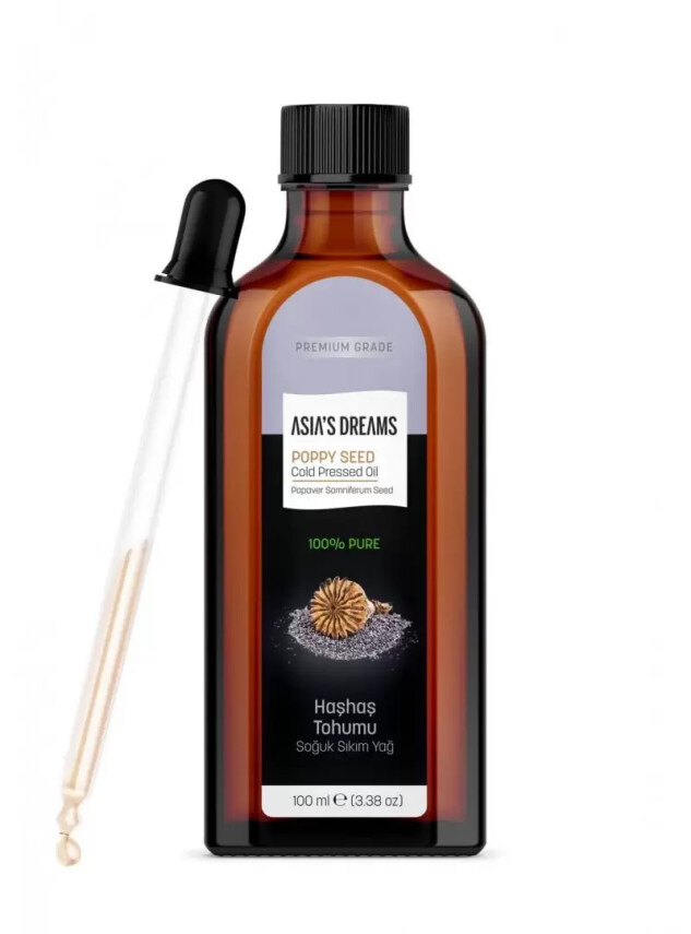 Asia's Dreams Haşhaş Tohumu Soğuk Sıkım Yağ 100ml - Hoda Pharma