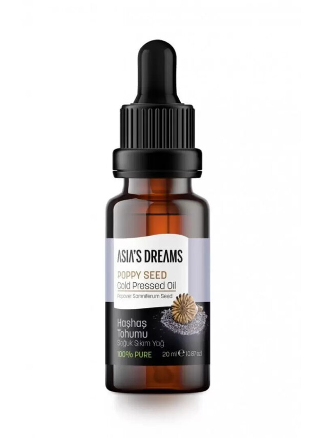 Asia's Dreams Haşhaş Tohumu Soğuk Sıkım Yağ 20ml - Hoda Pharma