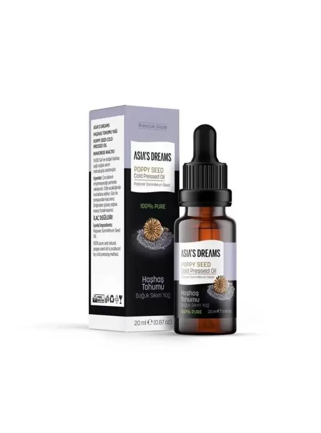 Asia's Dreams Haşhaş Tohumu Soğuk Sıkım Yağ 20ml - 2